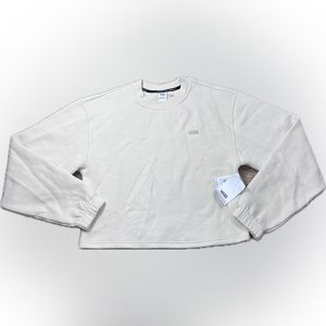 Vans Comfycush Cropped Sweater In cream Size S NWT
